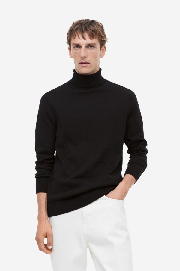 Slim Fit Fine-knit Turtleneck Sweater